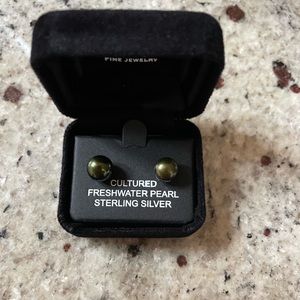 Cultured Freshwater Button Pearl Stud Earrings from BELLE DE MER